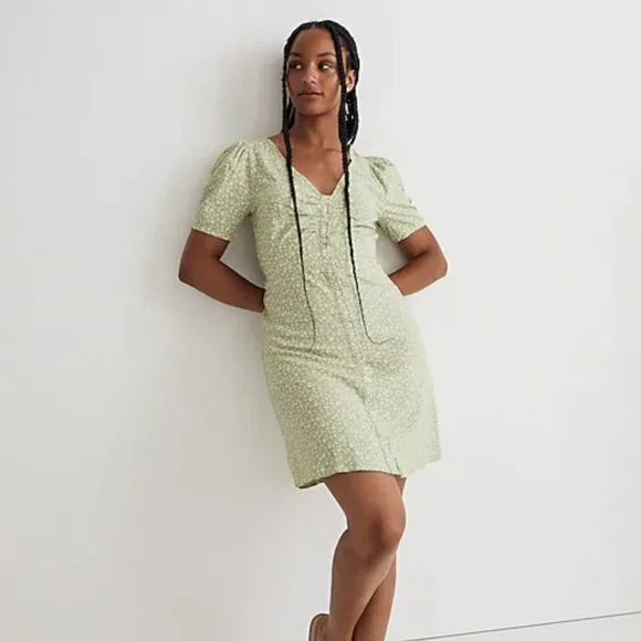 slim fit dress slacks Jade Mix Ditsy Floral Print Midi Dress M main image 1